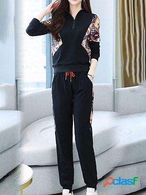 Autumn And Winter Elegant Fashion Print Stitched Long Sleeve