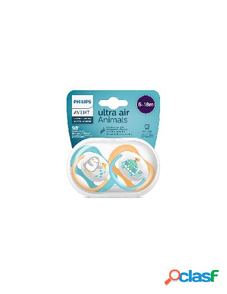 Avent 2 succhietti ultra air 6-18mesi maschio animaletti