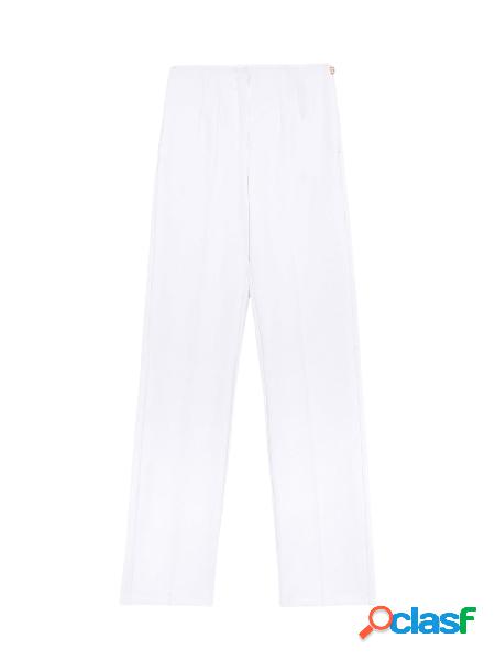 BLUGIRL Pantaloni a vita alta in crepe stretch Bianco