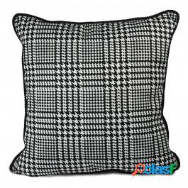 Baci Milano Cuscino 45x45 Velluto Optical Bianco Nero
