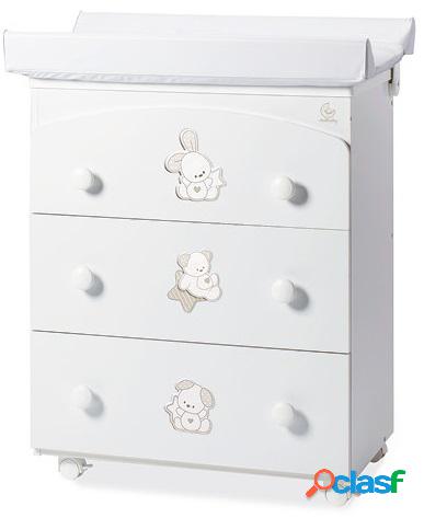 Bagnetto Tre Cassetti Italbaby Sweet Stars Bianco