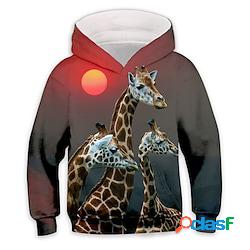 Bambino Da ragazzo Felpa con cappuccio Animali Esterno