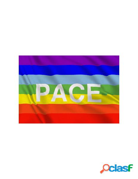 Bandiera della pace arcobaleno in stoffa misura 90x150mm