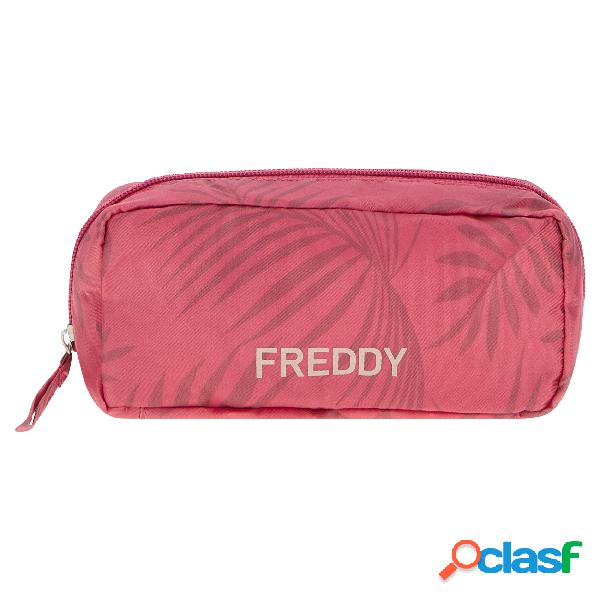 Beauty case in nylon con logo Freddy applicato