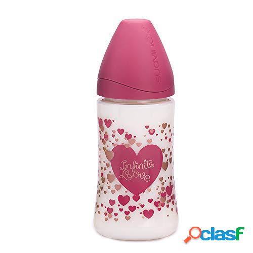 Biberon Premium Suavinex Love 270 ml Rosa