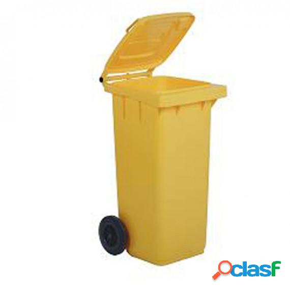 Bidone carrellato - 48x55x93 cm - 120 L - giallo - Mobil