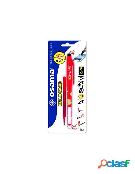Blister penna+refil ri-scrivi rosso