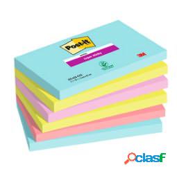 Blocco Post it Super Sticky - 655-6SS-COS - 76 x 127 mm -
