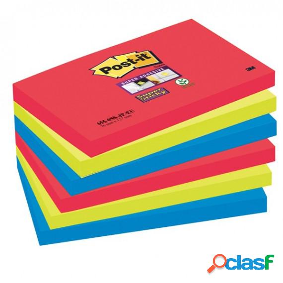 Blocco foglietti Post it Super Sticky - 655-6SS-JP - 76 x