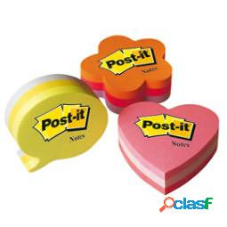 Blocco foglietti cuore - 2007-H - 70 x 70 mm - rosa