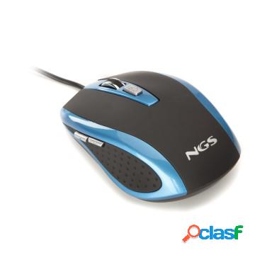 Blue tick usb ottico 1600dpi mano destra nero,blu
