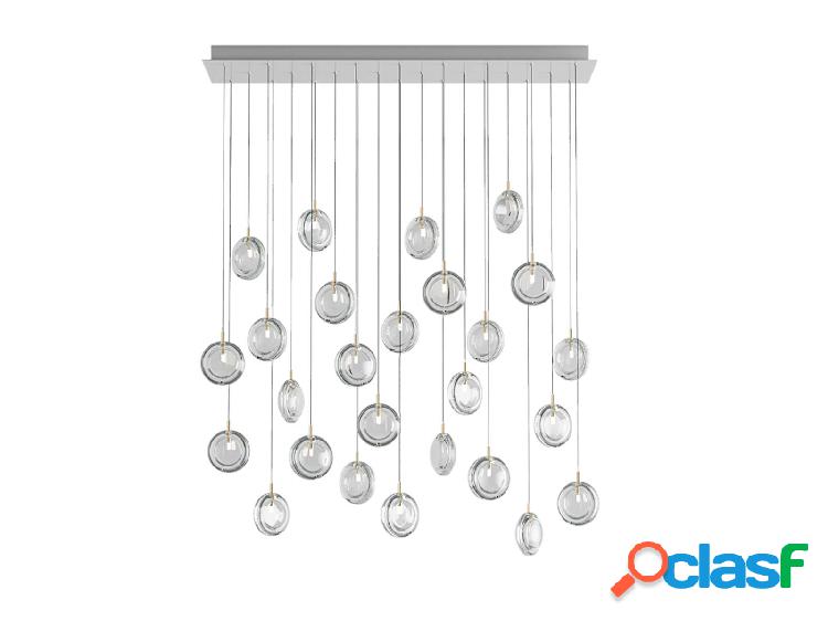 Bomma Lens Chandelier Square 26 Clear - Lampada a