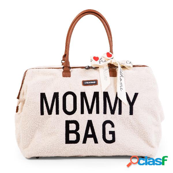 Borsa Fasciatoio Childhome Mommy Bag Teddy Off White Ecrù