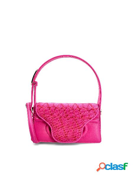 Borsa In Pelle E Tessuto