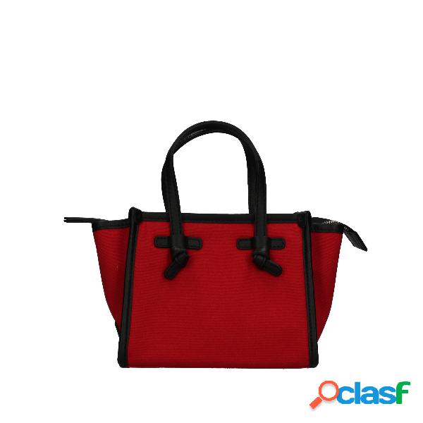 Borsa a mano in vera pelle - Rosso / TU