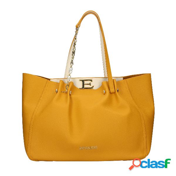 Borsa a spalla con dettaglio sul manico - Giallo / TU