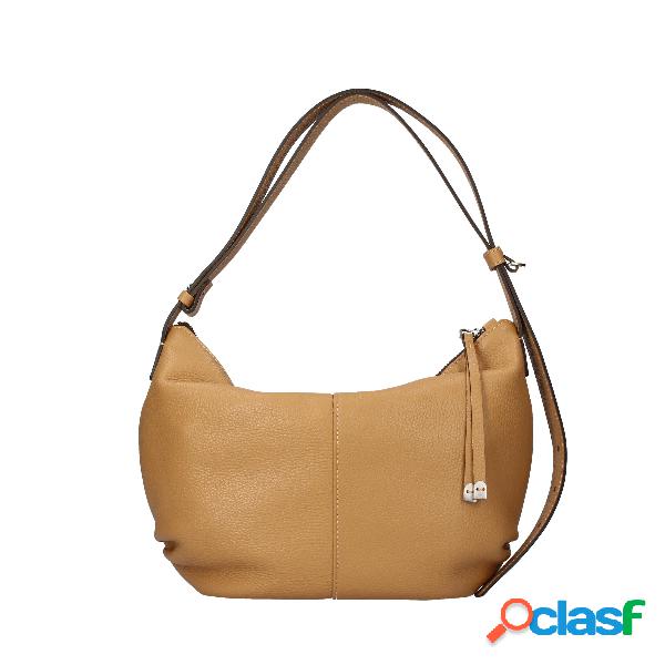 Borsa a spalla in pelle - Beige / TU