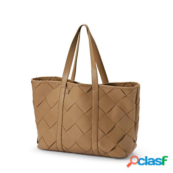 Borsa per il Cambio Braided Leather Elodie Details Caramel