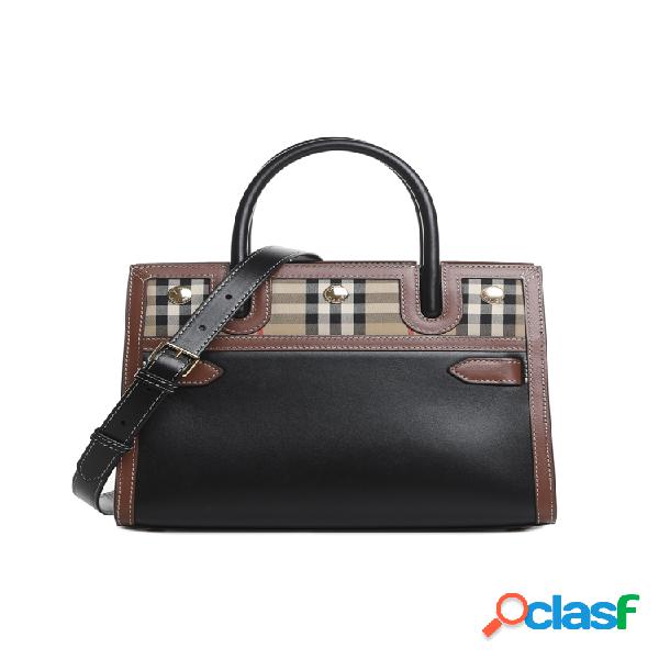 Borsa title mini con motivo vintage check