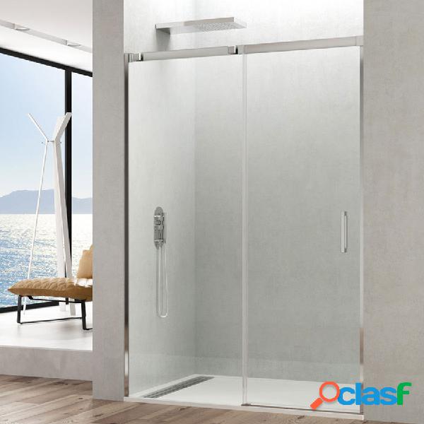 Box doccia a nicchia in cristallo temperato trasparente 6 mm