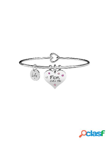 Bracciale KIDULT FAMILY in acciaio 316L 731902 Mom loves you