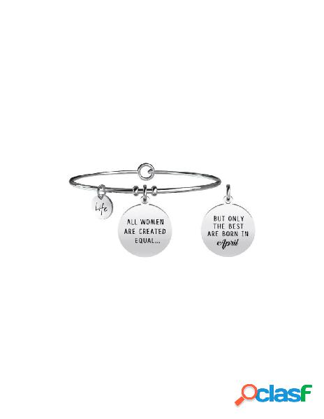 Bracciale KIDULT SYMBOLS in acciaio 316L - 731339 APRILE