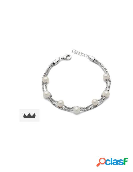 Bracciale MILUNA MISS ITALIA in argento 925 e perle -