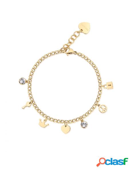 Bracciale S'AGAPO' MESSAGE Acciaio 316L SSG15 Gold