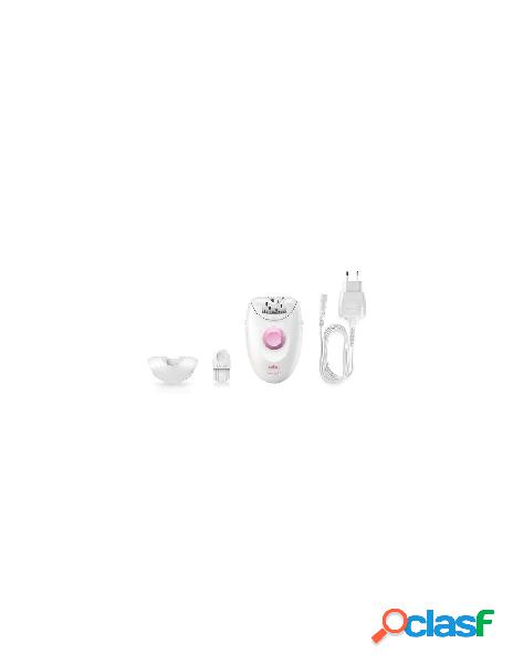 Braun - epilatore braun 1370 silk epil 1 bianco e lampone