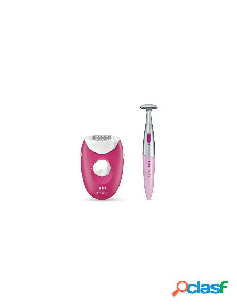 Braun - epilatore braun 3 420 silk epil 3 rosa lampone e