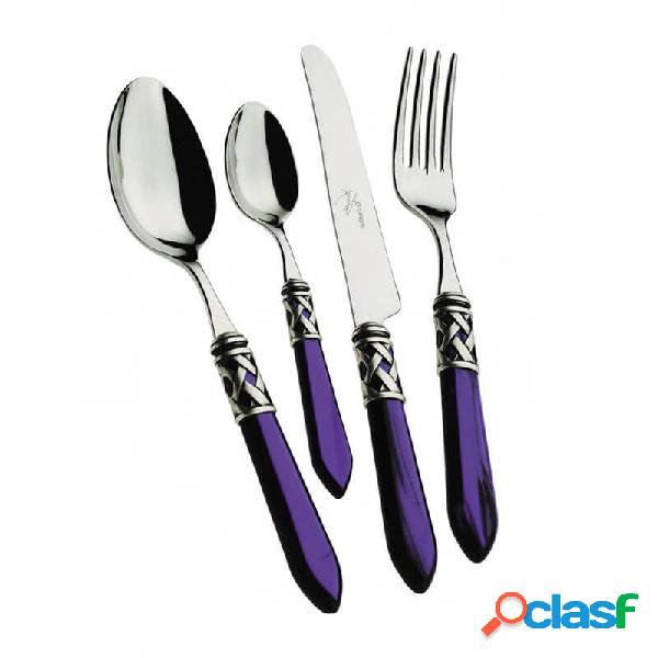Bugatti Aladdin Argentate Set Posate 24 Pz Blu Madreperla