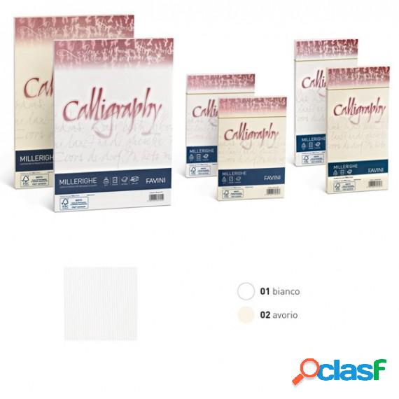 Busta Calligraphy Millerighe - 110 x 220 mm - 100 gr -