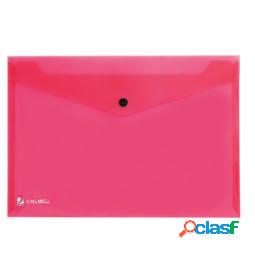 Busta con bottone Pull - 21 x 29,7 cm - rosso - King Mec