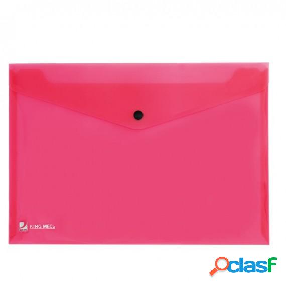 Busta con bottone Pull - 21 x 29,7 cm - rosso - King Mec
