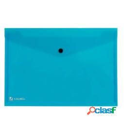 Busta con bottone Pull - 21x29,7 cm - azzurro - King Mec