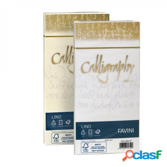 Buste Calligraphy Lino - 110 x 220 mm - 120 gr - avorio 02 -