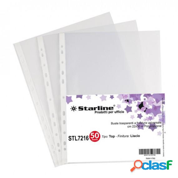 Buste forate Top - liscio - 22 x 30 cm - trasparente -
