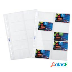 Buste forate porta cards - PPL - 10 tasche - 21,5x29,7 cm -