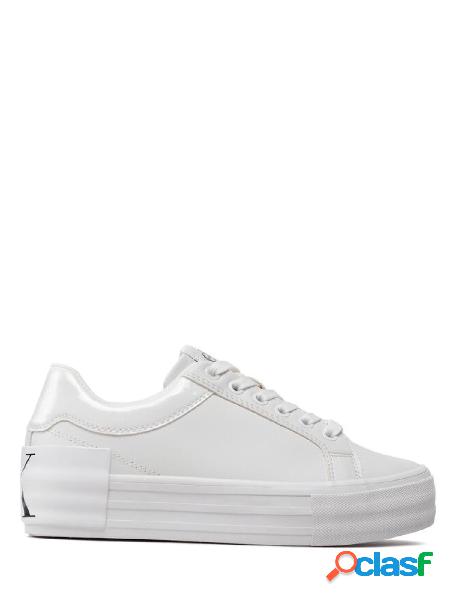 CALVIN KLEIN Sneakers Vulc Flatform Bold in pelle Bianco