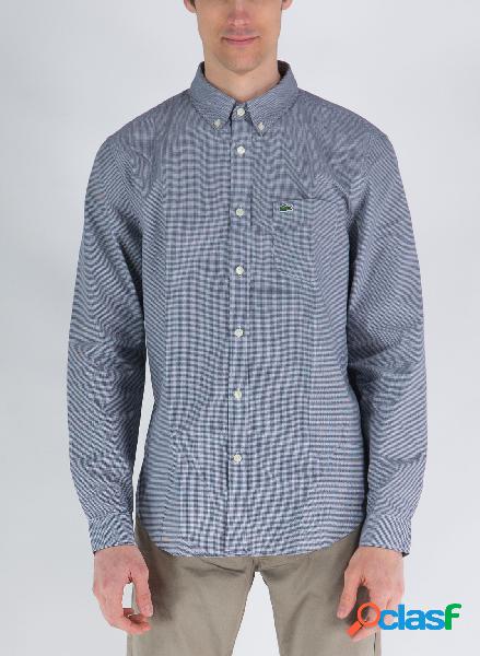 CAMICIA IN POPELINE DI COTONE A QUADRI