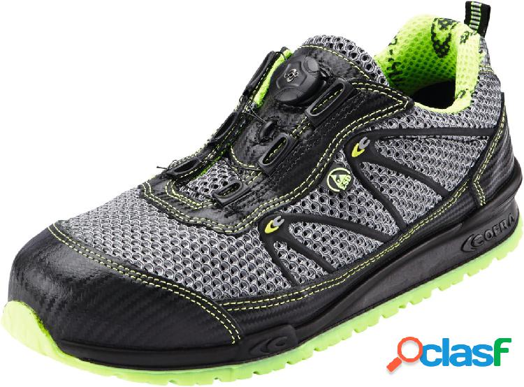 COFRA - Calzatura bassa nera/verde POTENCY ESD, S1P