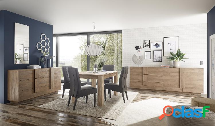 Caimanera - Soggiorno moderno mobili living in legno tavolo