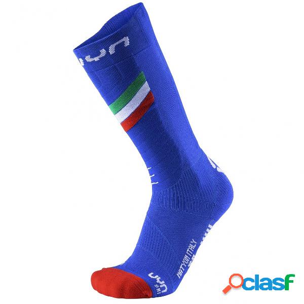 Calze sci Uyn Natyon (Colore: azzurro Italia, Taglia: 35/38)