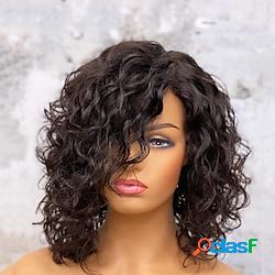 Capelli umani di Remy 13x4 Pizzo Frontale Parrucca Bob corto