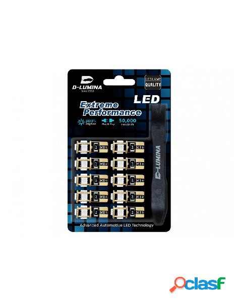 Carall - 10 lampada led t10 w5w canbus 12v 5 smd 5050 blue +