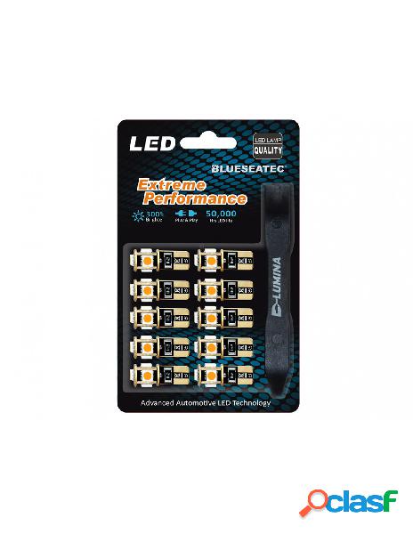 Carall - 10 lampada led t10 w5w canbus 12v 5 smd 5050 rosso