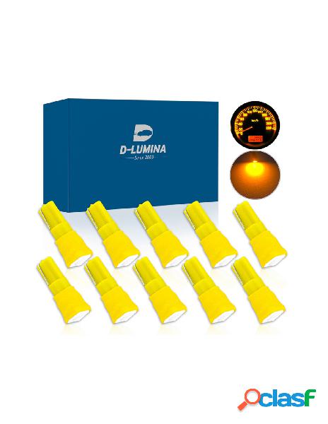 Carall - 10 lampadine led t5 12v w1,2w colore giallo