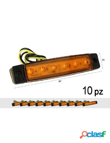 Carall - 10 pezzi fanali laterali led 24v 12v colore