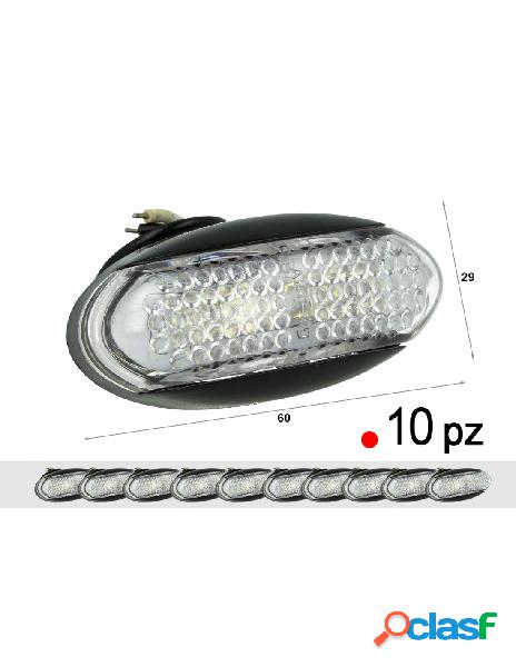 Carall - 10 pezzi fanali laterali led 24v 12v colore rosso