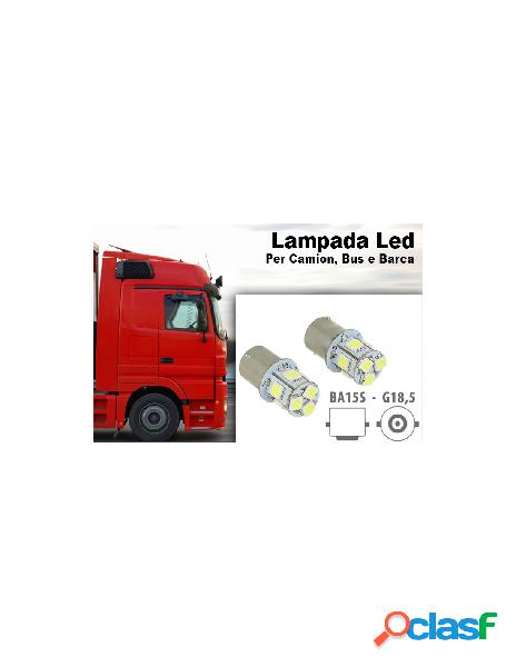 Carall - 24v lampada led canbus ba15s g18,5 r5w colore blu